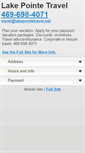 Mobile Screenshot of lakepointetravel.net